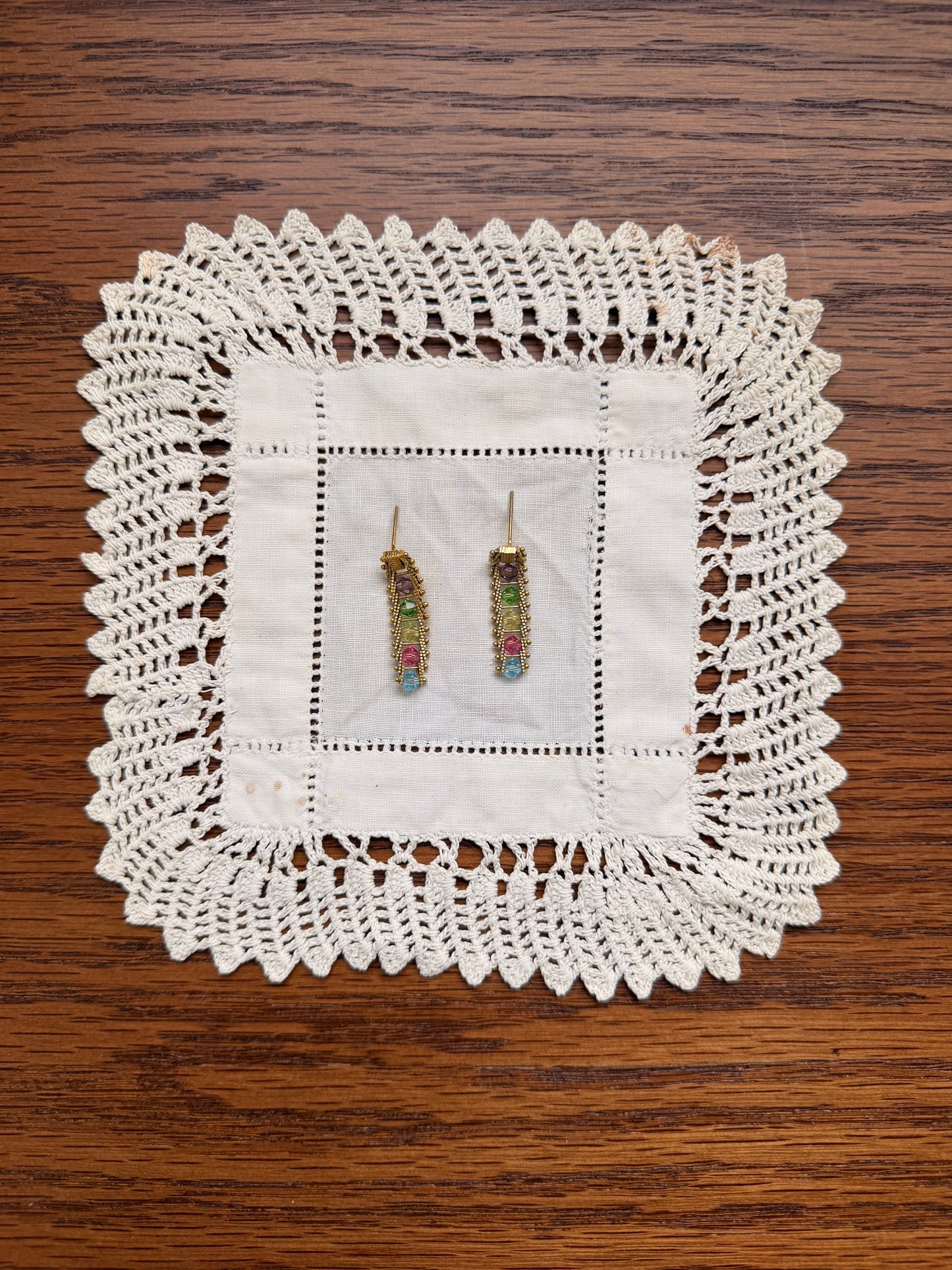Vintage multi colour earrings