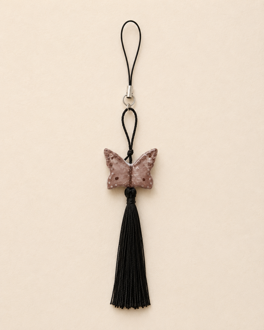 Fawn butterfly phone charm