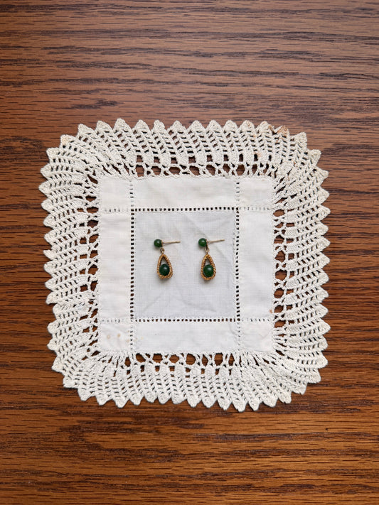 Vintage jade earrings