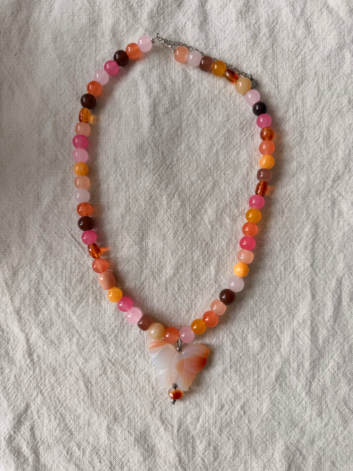 Ombre butterfly on sunset beads