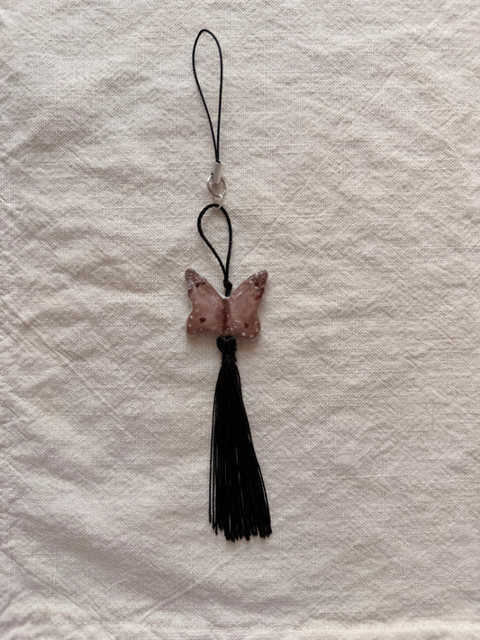 Fawn butterfly phone charm